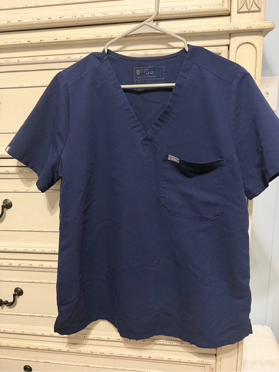 Figs Tops - FIGS Navy V-Neck Scrub Top